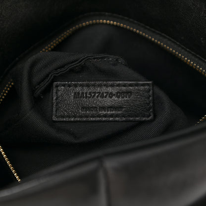 Saint Laurent Lambskin Quilted Small Loulou Puffer Monogram Chain Satchel Black 9 of 12
