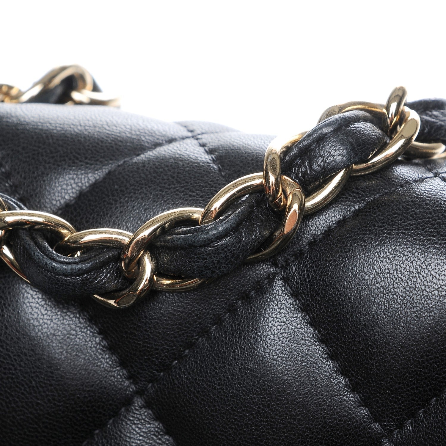 Chanel Lambskin Quilted Jumbo Single Flap Black 12 of 12