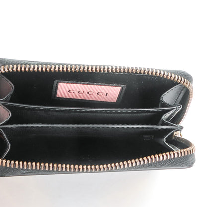 Gucci Calfskin GucciGhost Zip Around Card Case Black New Acquamarine 5 of 7