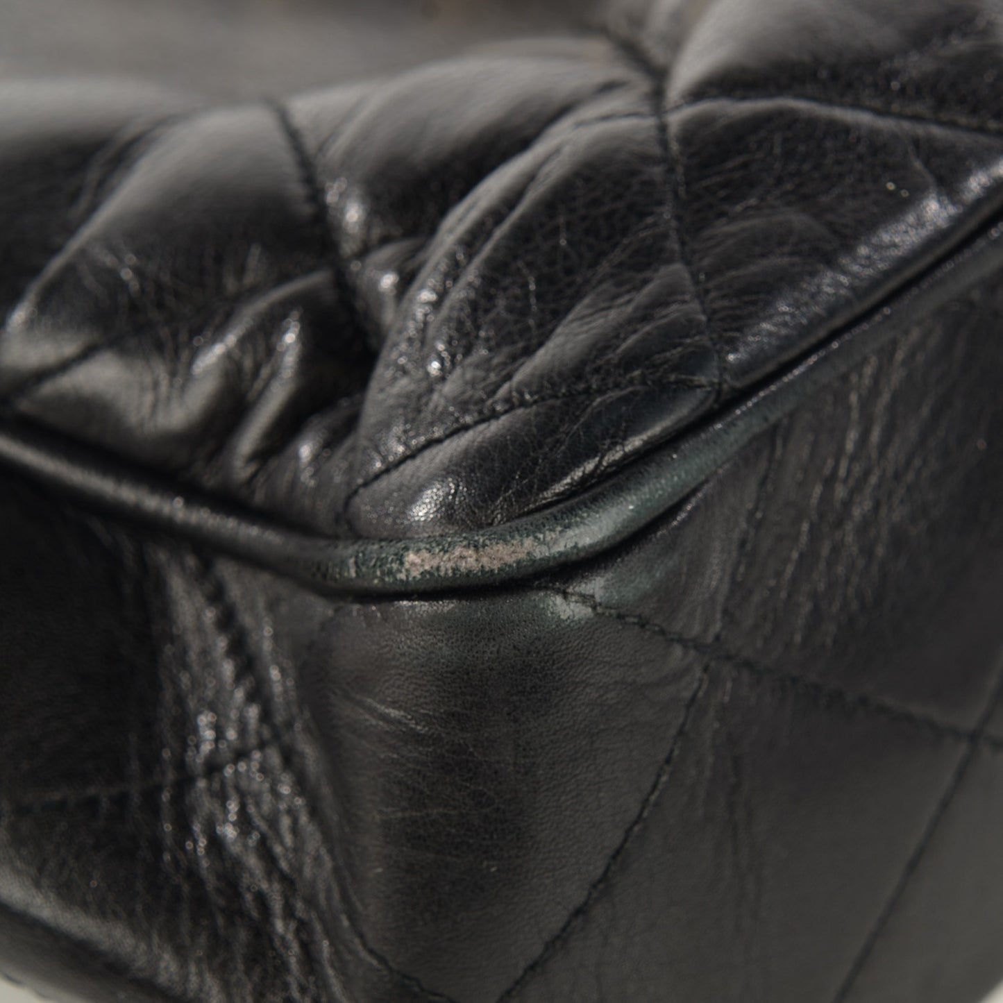 Lambskin Shopping Tote Black