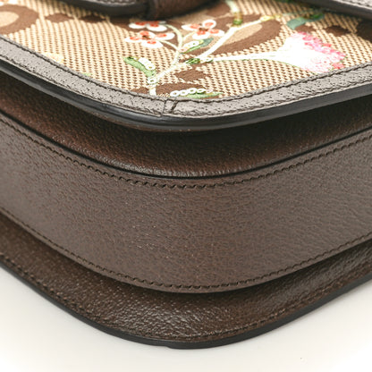 Gucci Monogram Jumbo GG Textured Dollar Calfskin Embroidered Horsebit 1955 Shoulder Bag Camel Ebony New Acero Multicolor 10 of 10