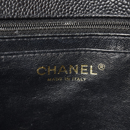 Chanel Caviar Quilted Jumbo Single Flap Black 7 of 10