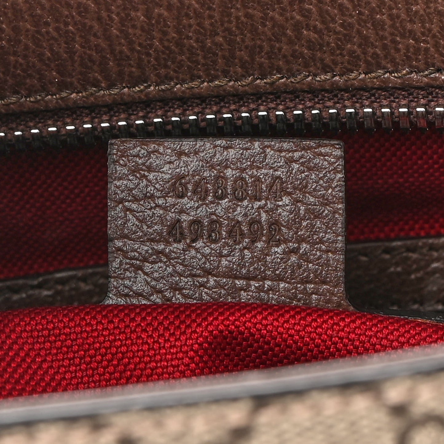 GG Supreme Monogram Textured Dollar Calfskin Small Detail Tote Beige Ebony New Acero