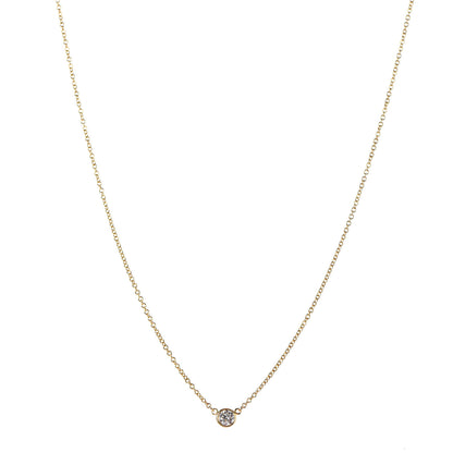 Tiffany 18K Yellow Gold Diamond .17ct Elsa Peretti Diamonds by the Yard Pendant Necklace 1 of 6