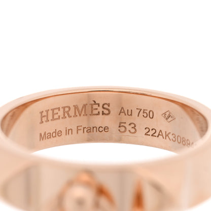 Hermes 18K Rose Gold PM Collier De Chien Ring 53 6.5 4 of 5