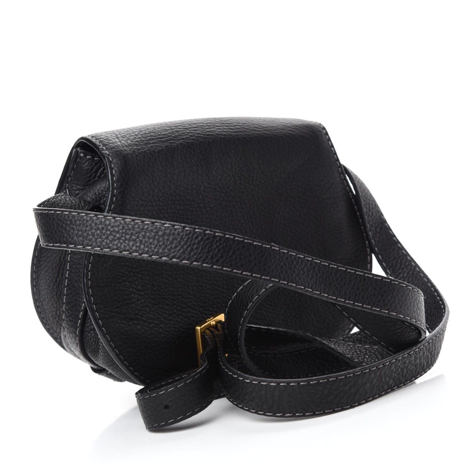 Chloe Calfskin Mini Marcie Round Crossbody Bag Black 3 of 11