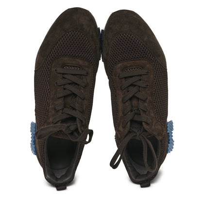 Hermes Graphic Mesh Suede Goatskin Mens Bouncing Sneakers 42 Ecorce 2 of 9