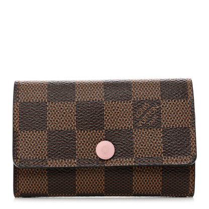 Louis Vuitton Damier Ebene Multicles 6 Key Holder Rose Ballerine 1 of 7
