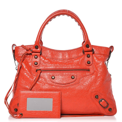 Balenciaga Agneau Classic Hardware Town Rouge Coquelicot Rouge Braise 1 of 10
