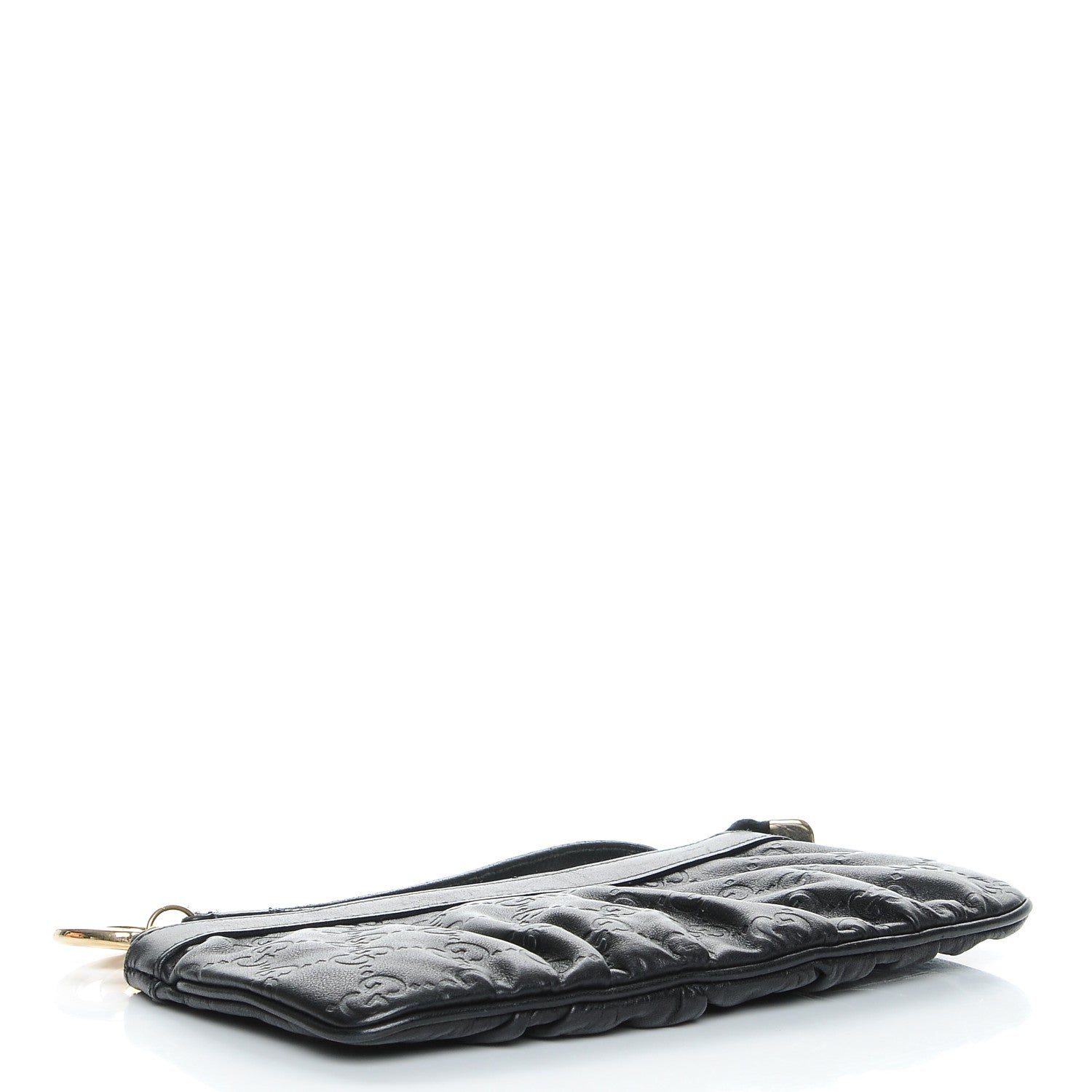 Gucci Guccissima Signature New Britt Wristlet Black 4 of 7
