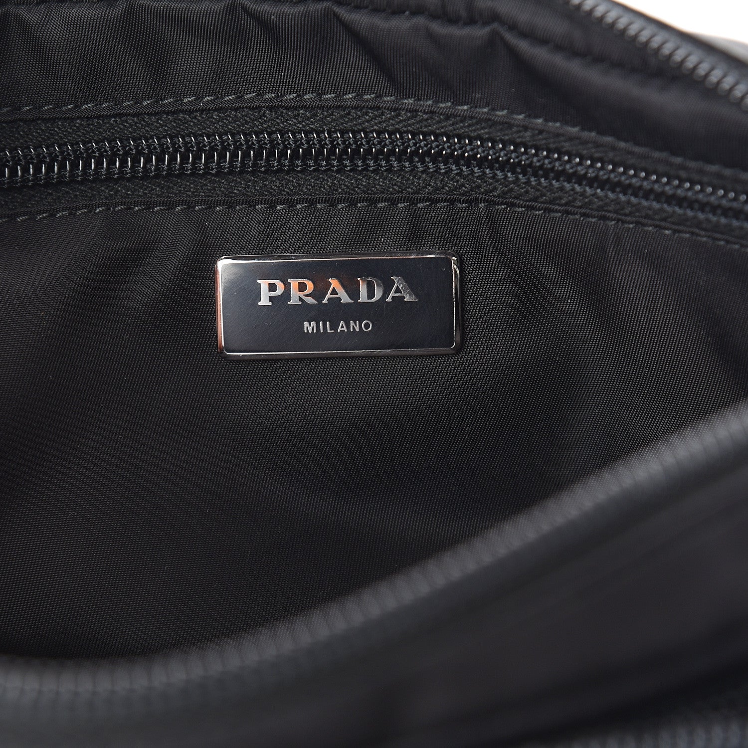 Prada Tessuto Nylon Calfskin Studded Belt Bag Black 5 of 8