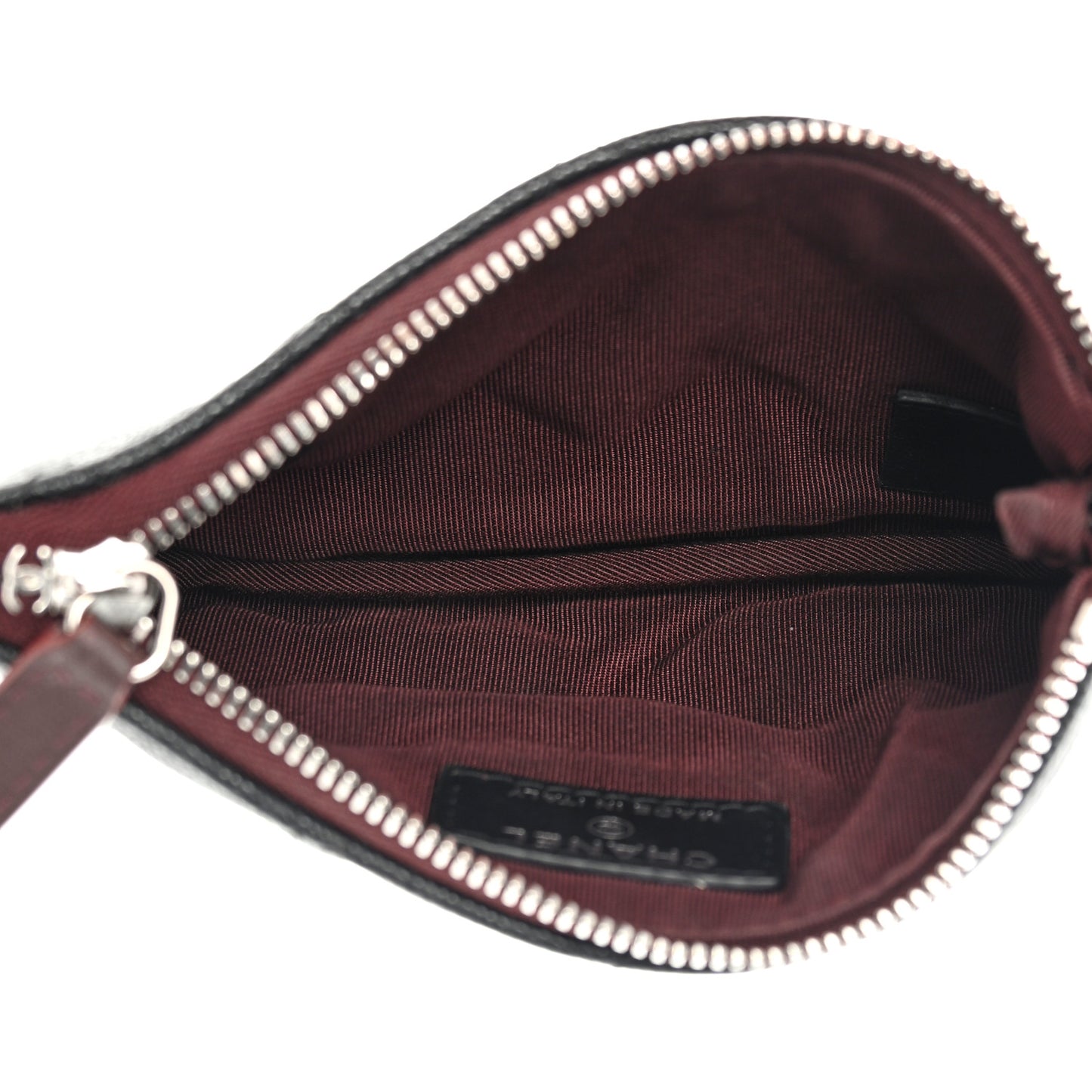 Caviar Quilted Small Cosmetic Case Black