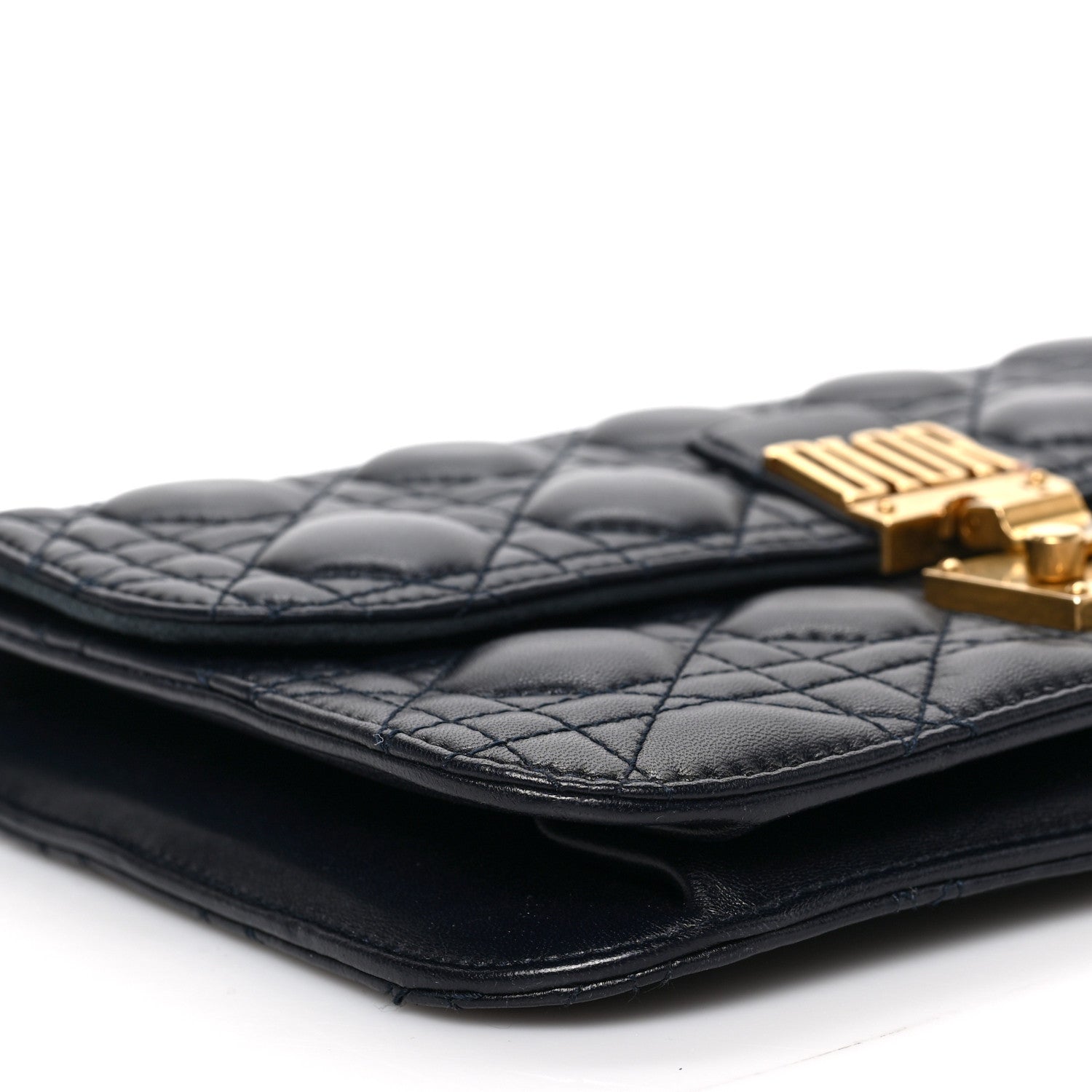 Christian Dior Lambskin Cannage Large Dioraddict Flap Bag Indigo Blue 6 of 7