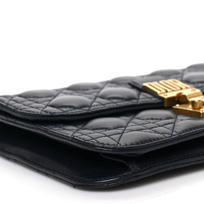 Christian Dior Lambskin Cannage Large Dioraddict Flap Bag Indigo Blue 6 of 7