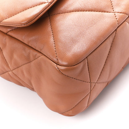 Chanel Lambskin Quilted Large Chanel 19 Flap Brown 9 of 10