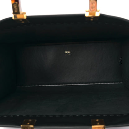 Fendi Vitello King Plexiglass Medium Fendi Sunshine Shopper Tote Black 5 of 8