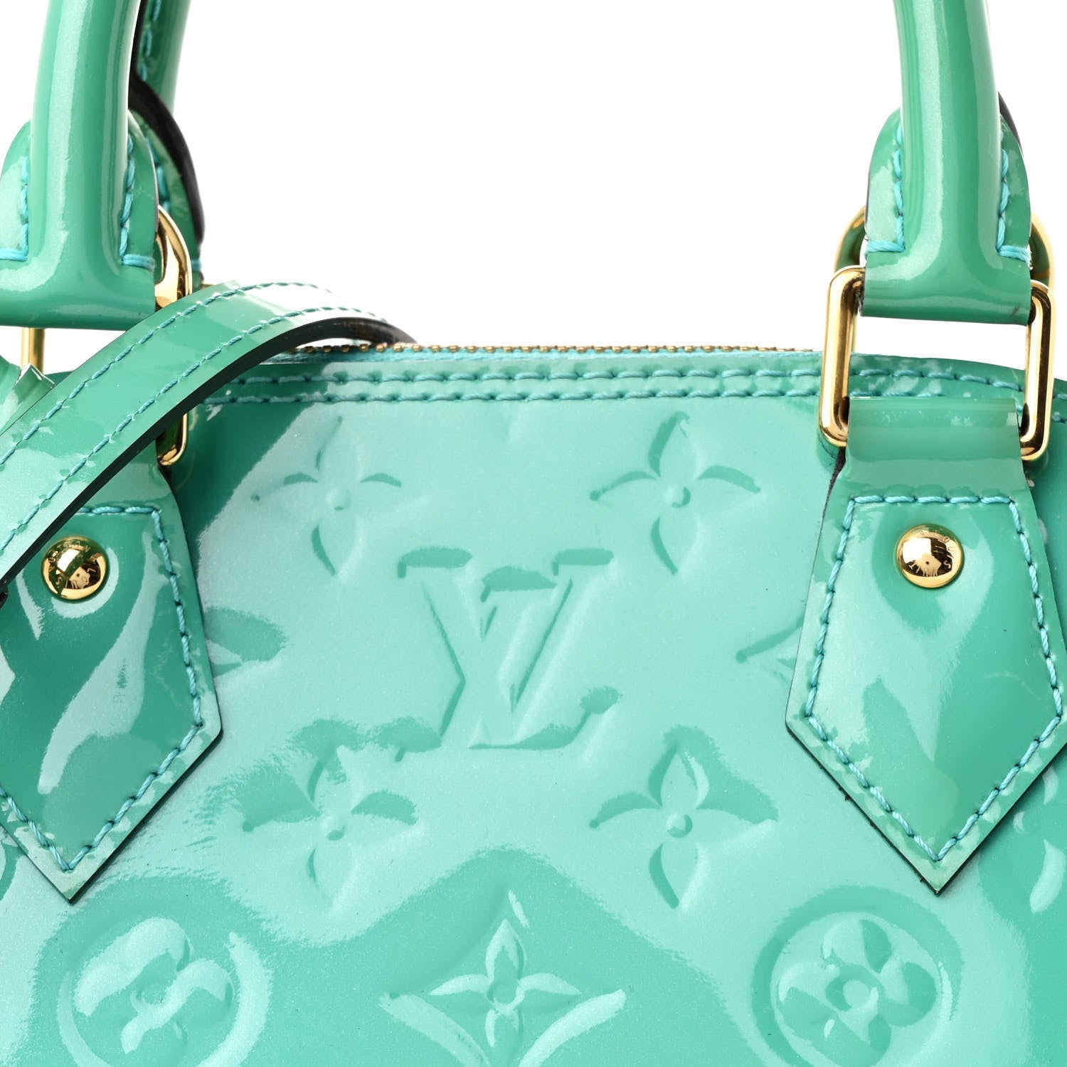 Louis Vuitton Vernis Alma BB Blue Lagon 8 of 10