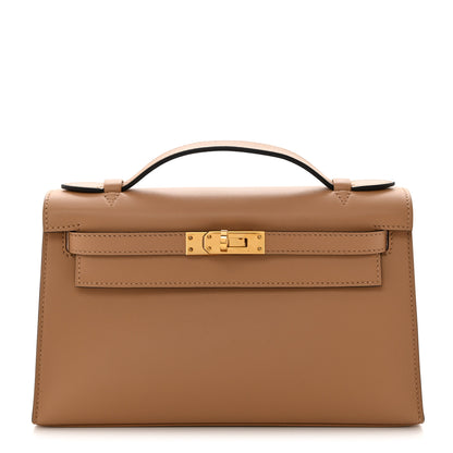 Hermes Swift Kelly Pochette Clutch Chai 1 of 10