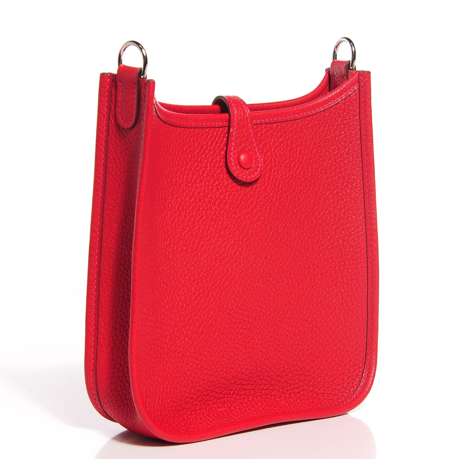 Hermes Taurillon Clemence Evelyne TPM Rouge Casaque 3 of 15