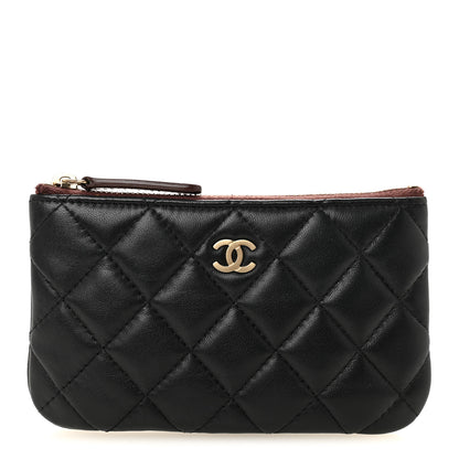 Chanel Lambskin Quilted Small Cosmetic Case Black 1 of 7