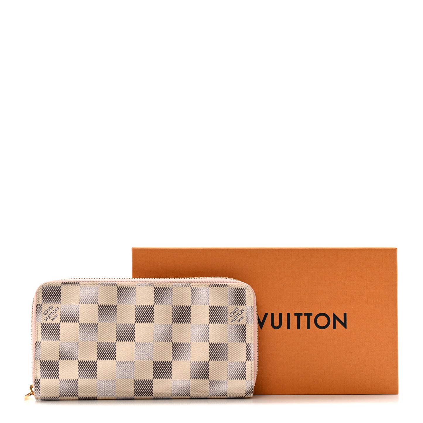 Damier Azur Zippy Wallet Rose Ballerine