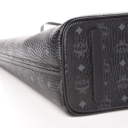 MCM Visetos Medium Anya Zip Top Shopper Tote Black 11 of 12