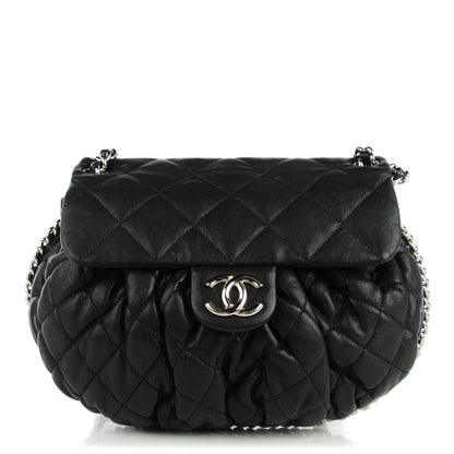 Chanel Washed Lambskin Quilted Medium Chain Around Messenger Black 1 of 7