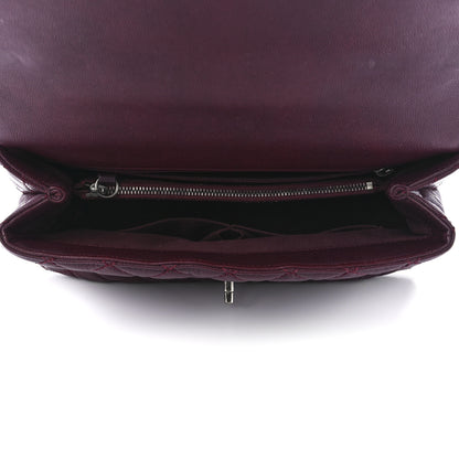 Chanel Caviar Quilted Small Coco Handle Flap Burgundy 5 of 12