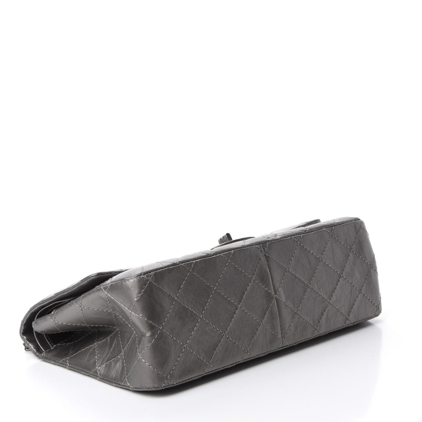 Metallic Aged Calfskin Quilted 2.55 Reissue 226 Flap Silver