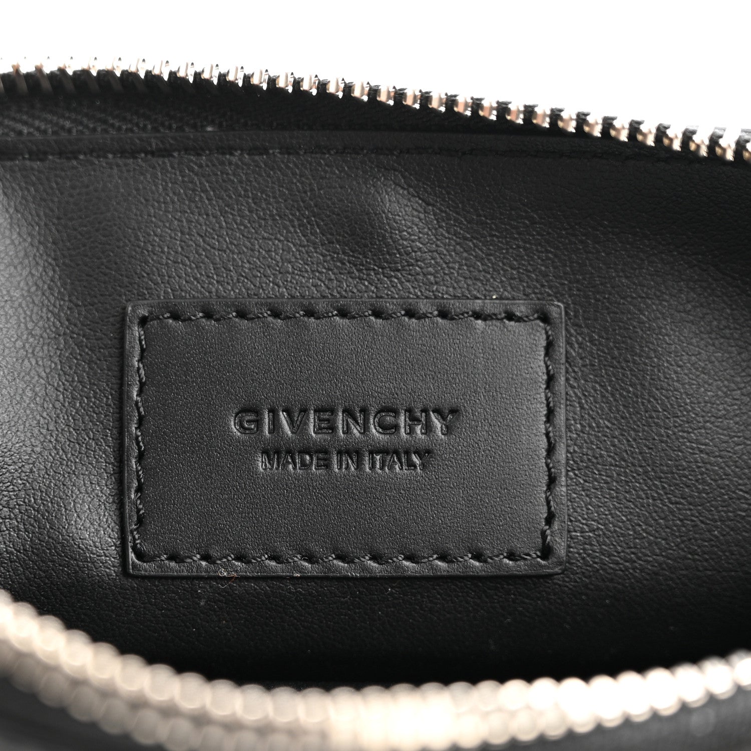 Givenchy Smooth Calfskin Skull Embossed Zip Pouch Black 6 of 9