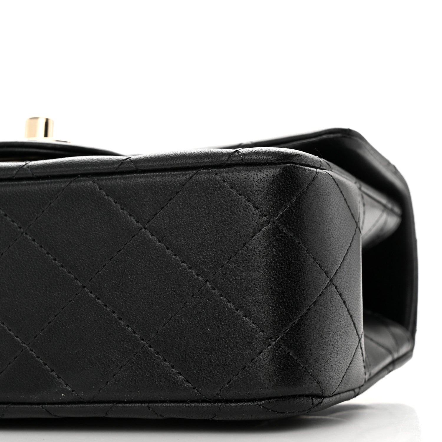 Chanel Lambskin Quilted Mini Top Handle Rectangular Flap Black 10 of 10