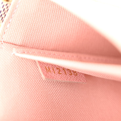 Louis Vuitton Damier Azur Pochette Felicie Chain Wallet Rose Ballerine 7 of 10
