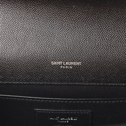 Saint Laurent Grain De Poudre Medium Classic Monogram Kate Satchel Black 6 of 10