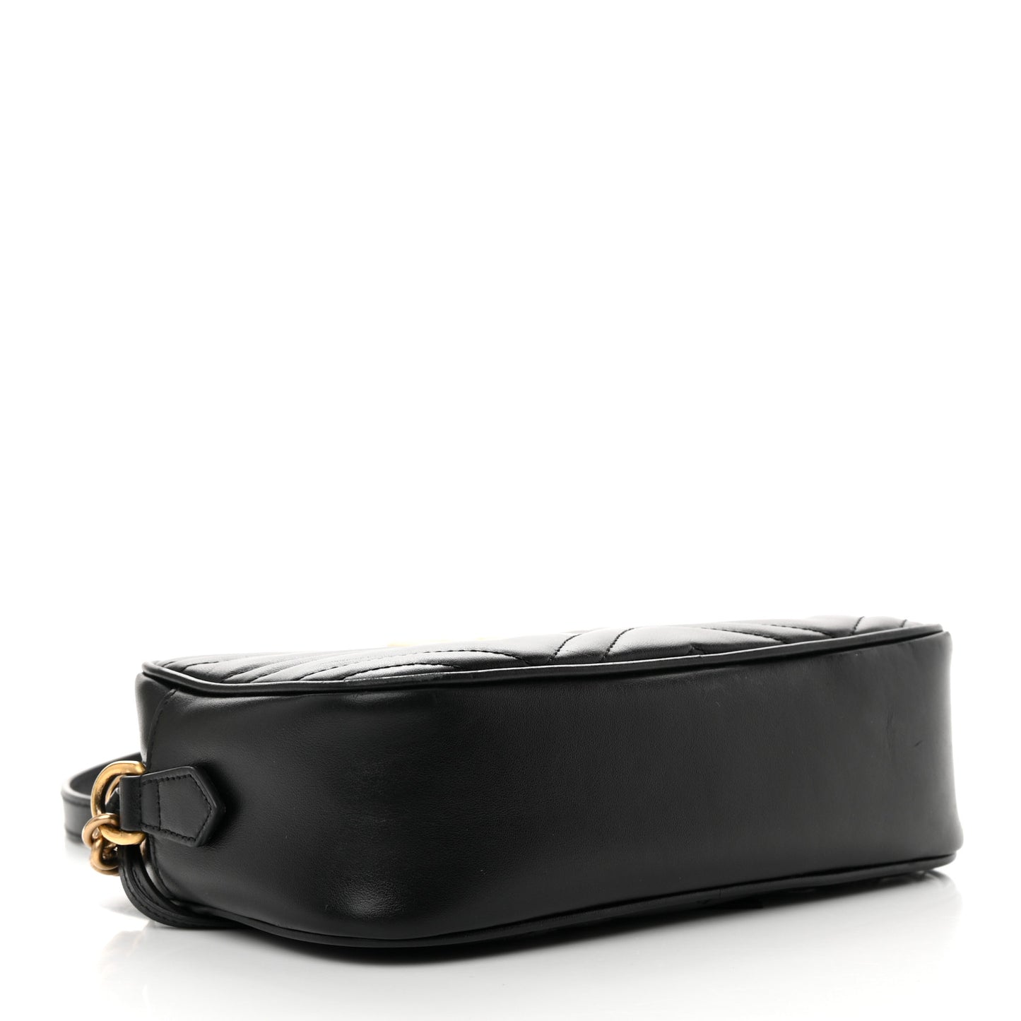 Calfskin Matelasse Small GG Marmont Chain Shoulder Bag Black