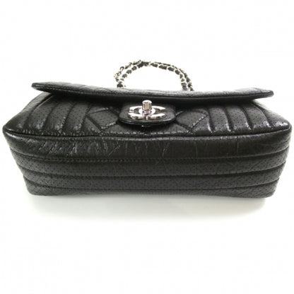Chanel Aged Calfskin Perforated Flap Black 4 of 11