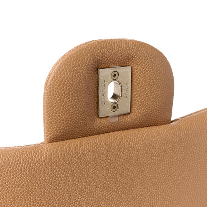 Chanel Caviar Quilted Maxi Double Flap Dark Beige 7 of 11