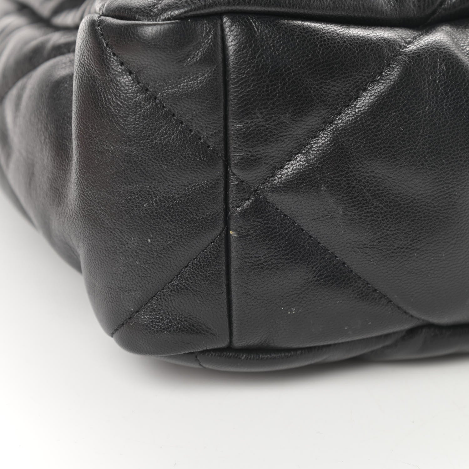 Chanel Goatskin Quilted Large 19 Flap Black 11 of 12