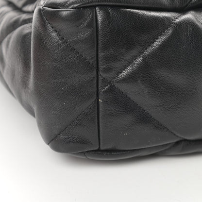 Chanel Goatskin Quilted Large 19 Flap Black 11 of 12