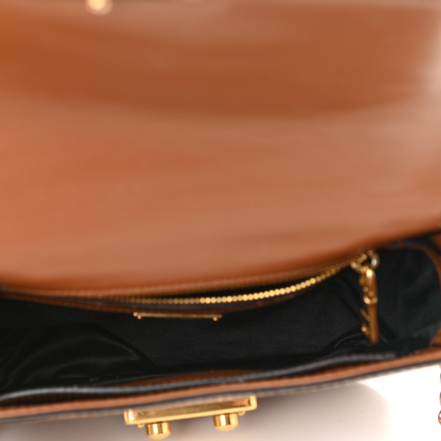 Miu Miu City Calf Lock Shoulder Bag Cognac 5 of 12