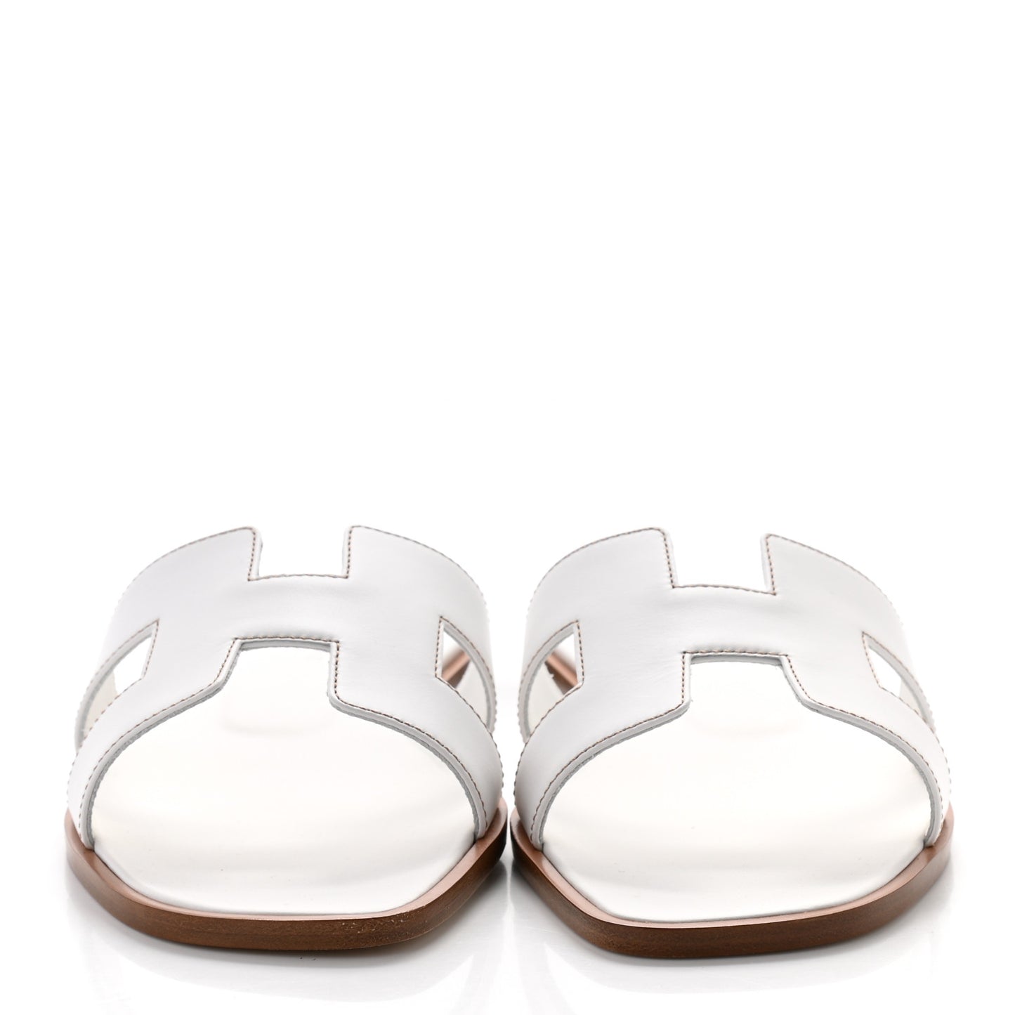 Box Calfskin Oran Sandals 39 White