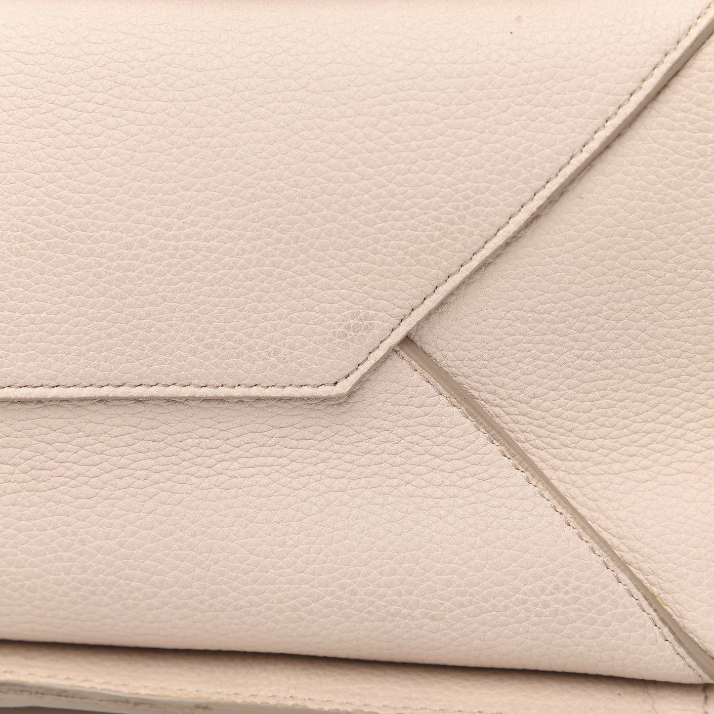 Baby Grained Calfskin Small Tri-Fold Bag Powder