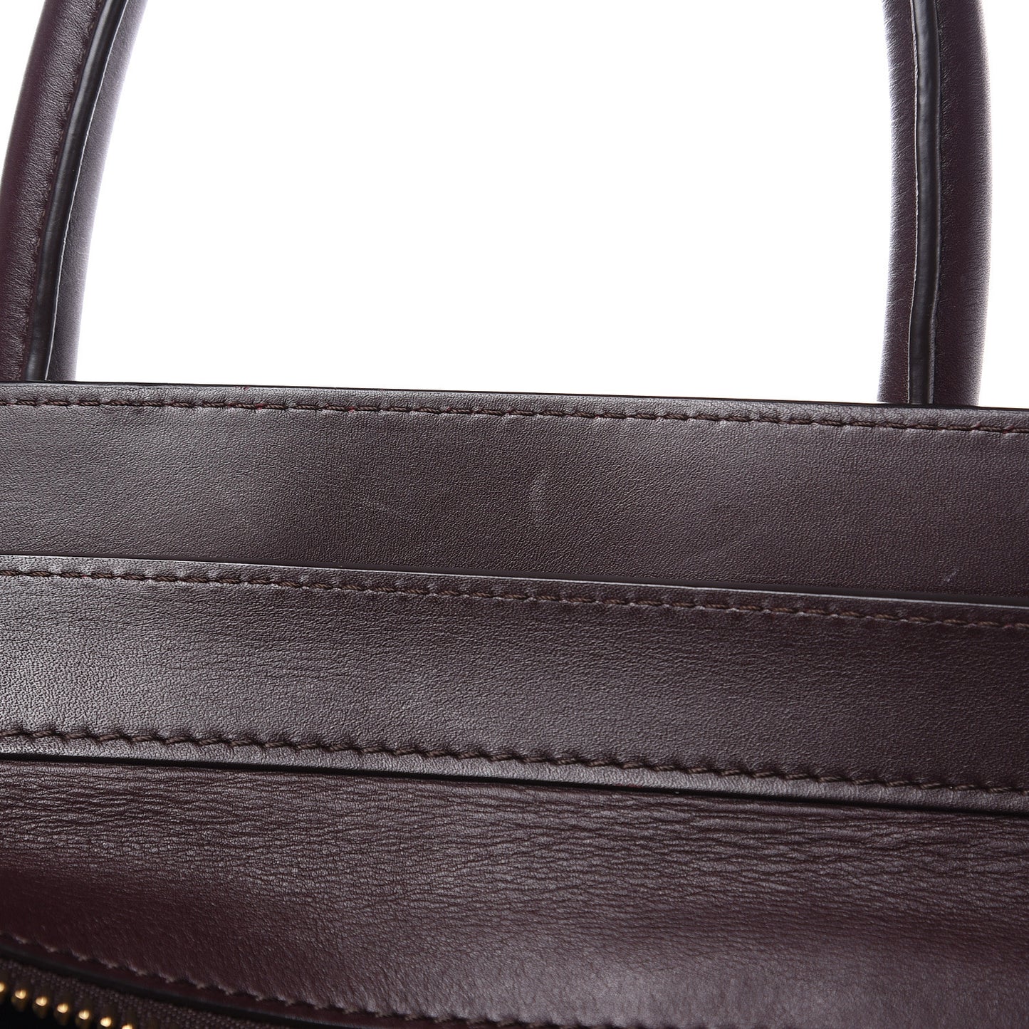 Satin Calfskin Suede Mini Tri-Color Luggage Burgundy