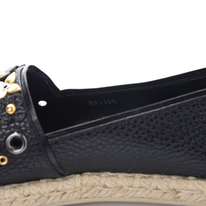 Louis Vuitton Calfskin Tropical Bloom Espadrille Flat 38.5 Black 8 of 8