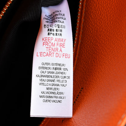 Burberry Calfskin Small Two Handle Title Bag Tan Bright Orange 8 of 8