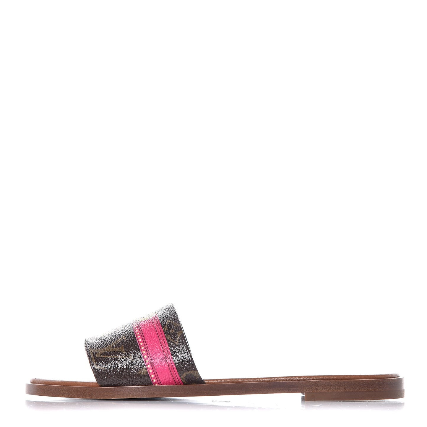 Patent Monogram Lock It Flat Mule 36 Cacao