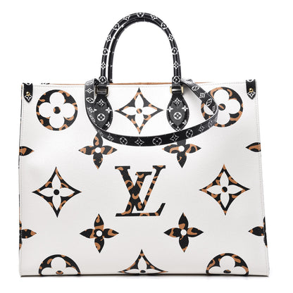 Louis Vuitton Monogram Giant Jungle Onthego GM Ivory 1 of 9