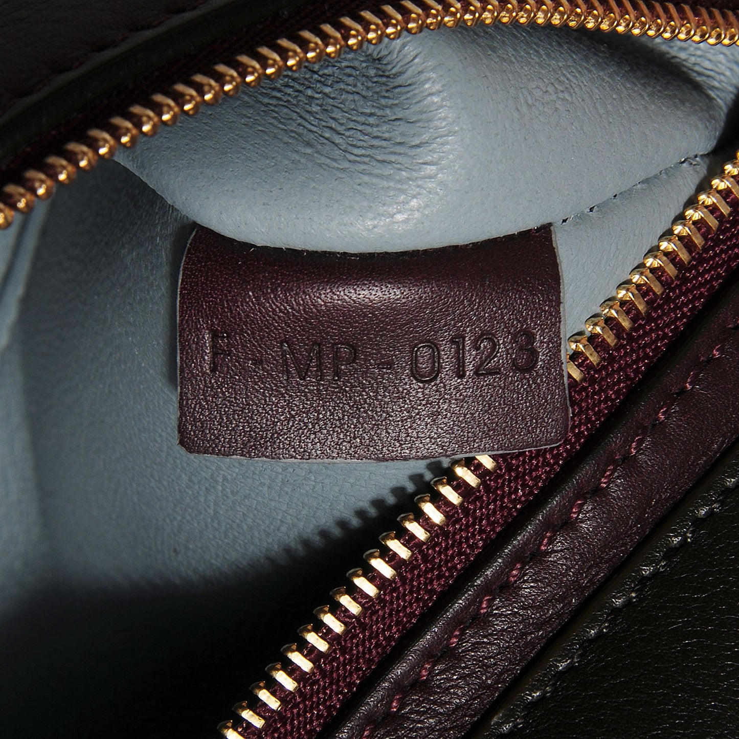 Smooth Calfskin Suede Medium Tri-Color Trapeze Dark Grey