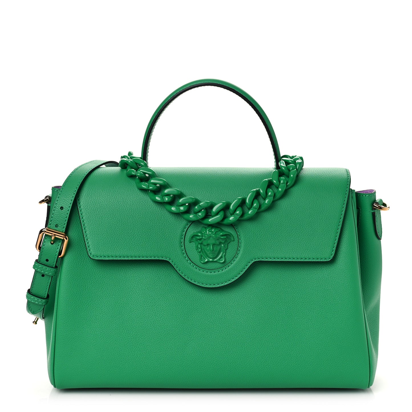 Calfskin Large La Medusa Bag Green