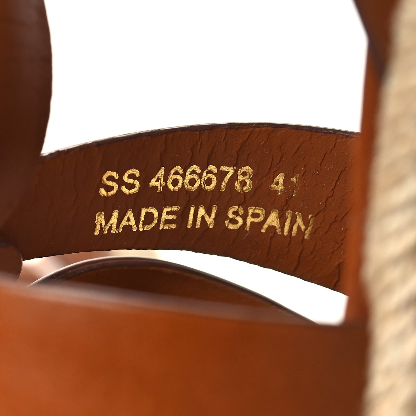 Calfskin Tribute 95 Platform Espadrille Wedge Sandals 41 Brown