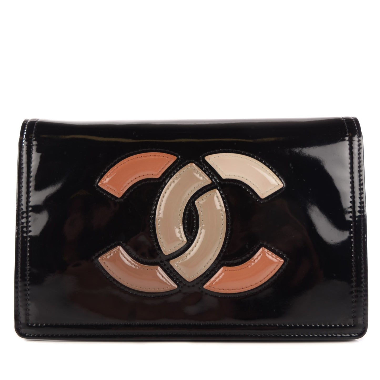 Vinyl Lipstick Wallet On Chain WOC Black